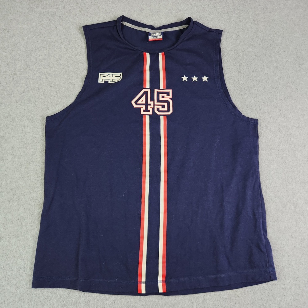 Functional 45 Training Tank Top Men XL‎ Navy Blue Athletic Stretch Sleeveless